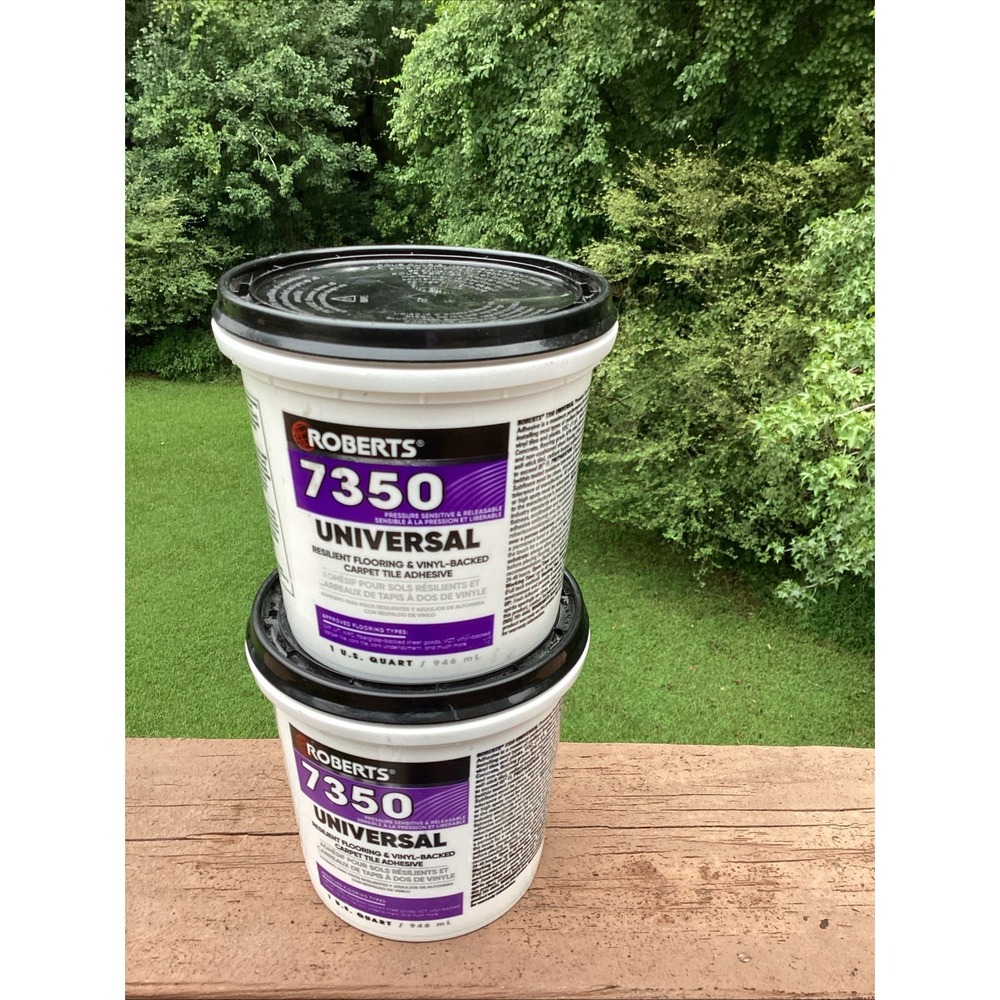 2X ROBERTS Universal Flooring Adhesive 1 Qt. Vinyl Laminate Self-adhesive Tiles
